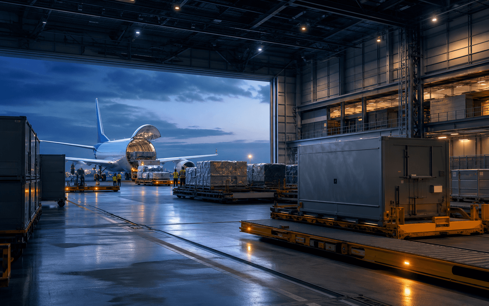 Conceptual aviation cargo terminal